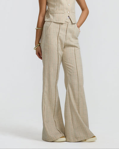 Flared Beige Pants