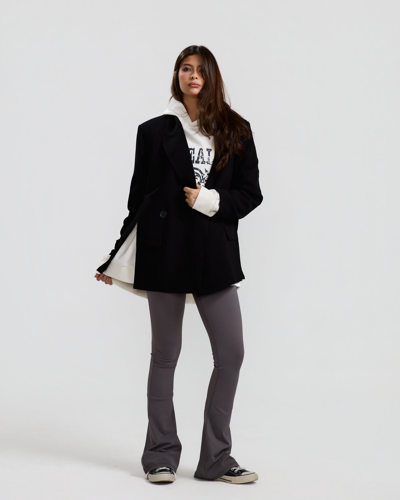 Flared Legging In Dark Grey