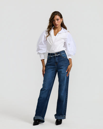 Waterproof Sleeves Shirt In White