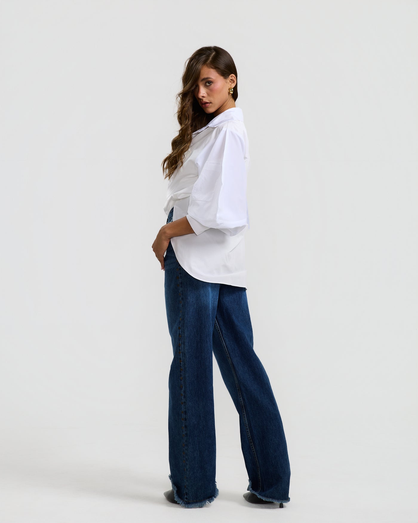 Waterproof Sleeves Shirt In White