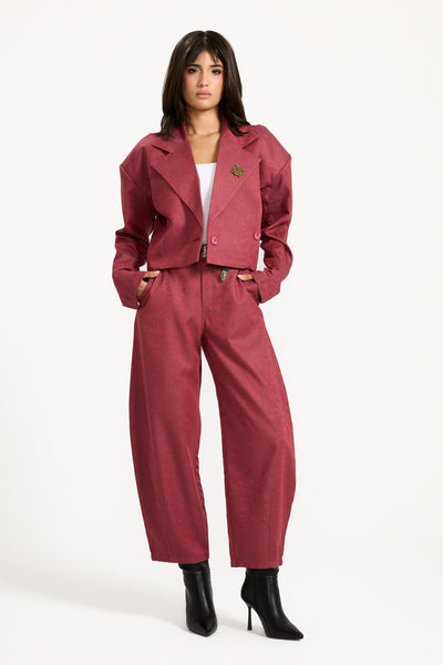 Bold Shoulders Cropped Blazer