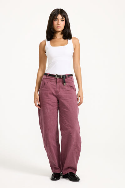 Washed Brick Denim Pants