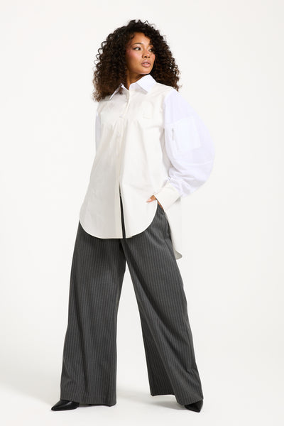 Waterproof Sleeves Shirt In White