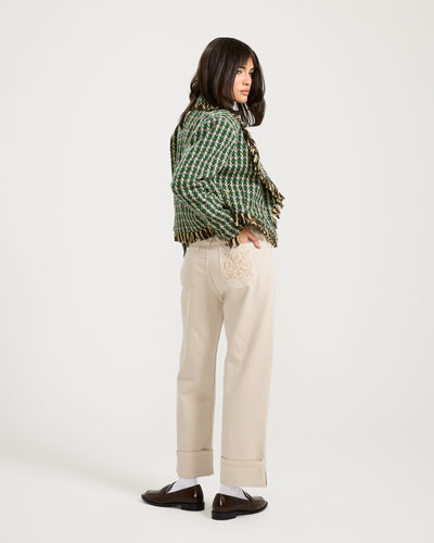 Unfinished Short Tweed Blazer