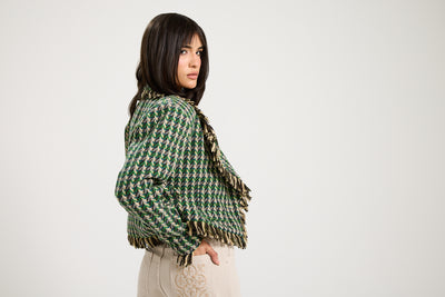 Unfinished Short Tweed Blazer