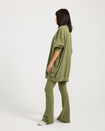 Super Oversize Sweatshirt In Olive