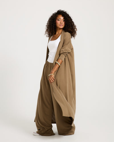 Maxi Coffee Cardigan