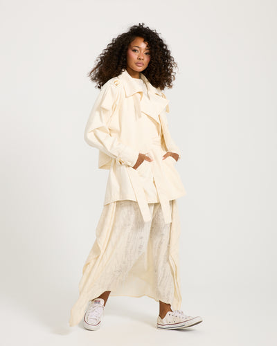 Ripped Asymmetrical Skirt