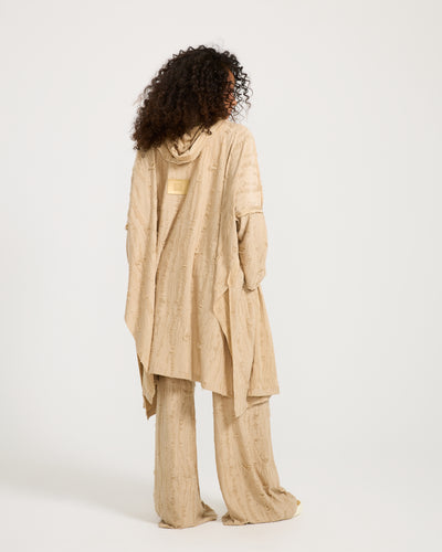 Ripped Beige Cardigan