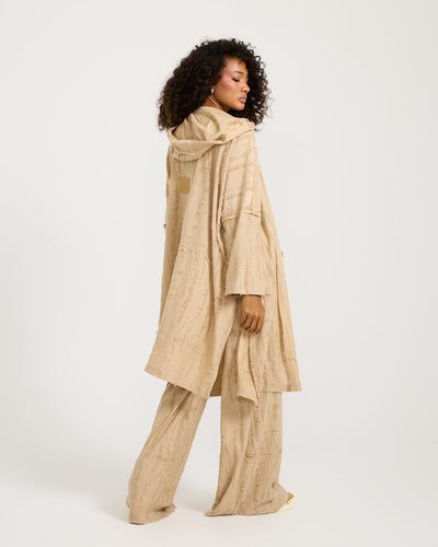 Ripped Beige Cardigan