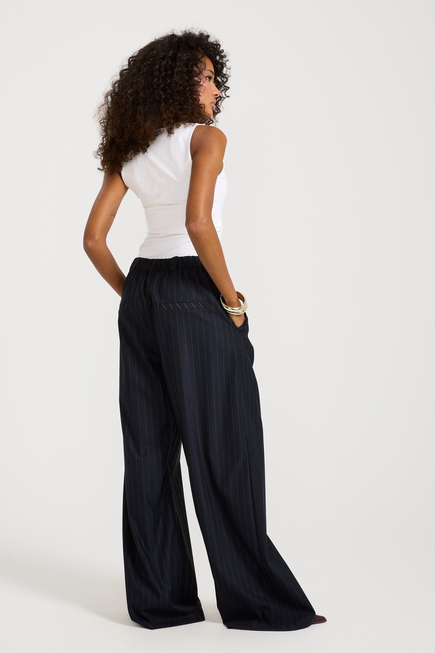 Patchwork Classic Wide Leg Pants