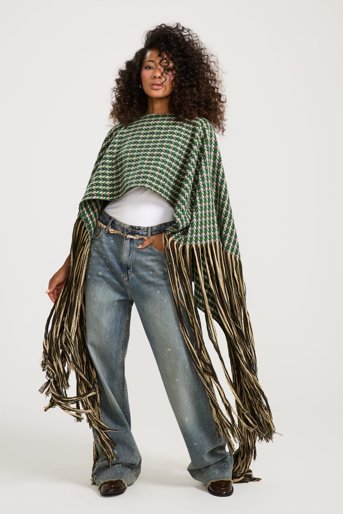 The Tweed Fringes Shawl