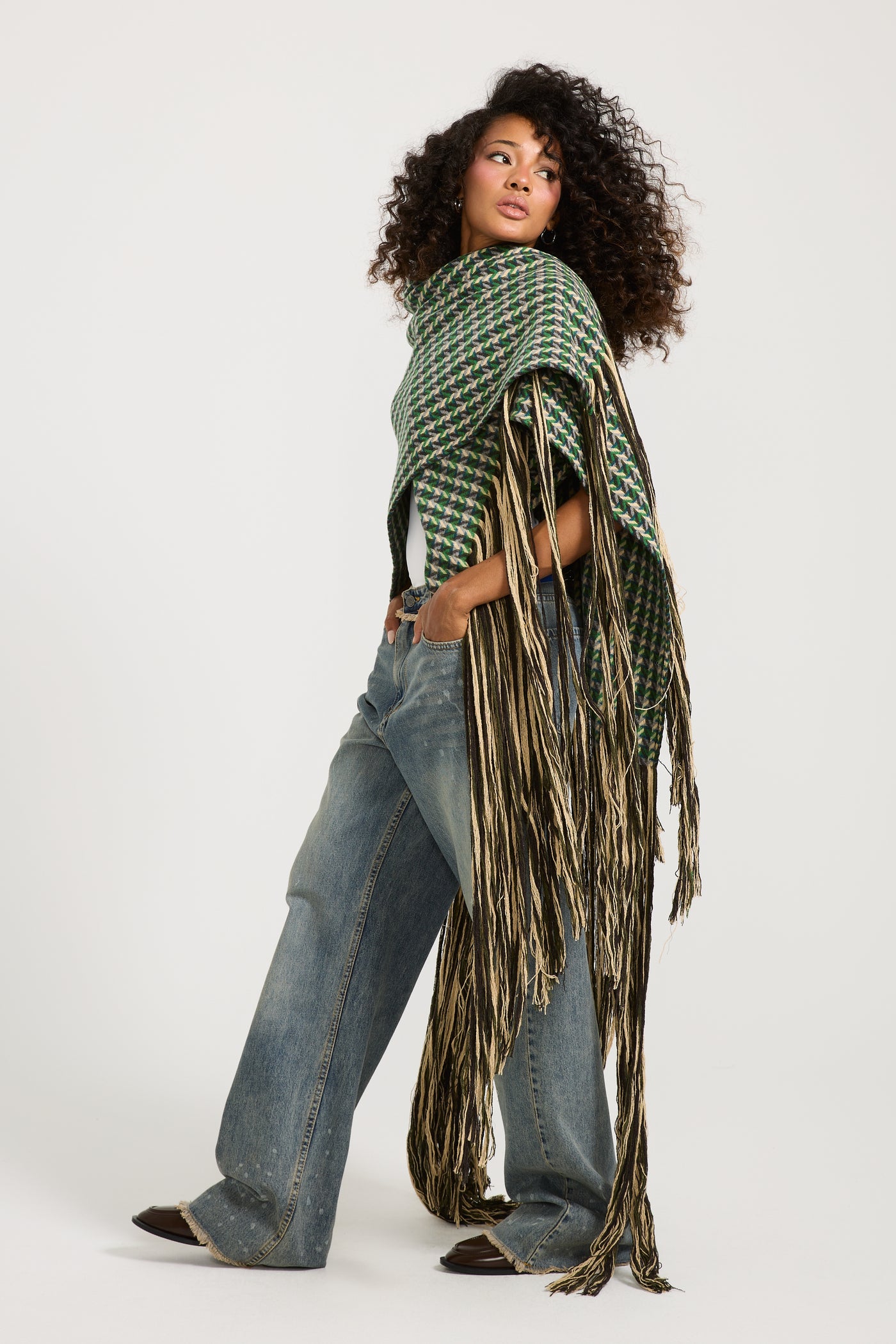 The Tweed Fringes Shawl