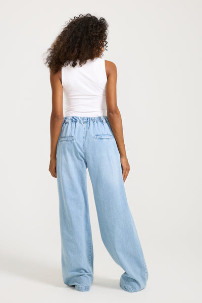 Random Wash Wide Leg Denim