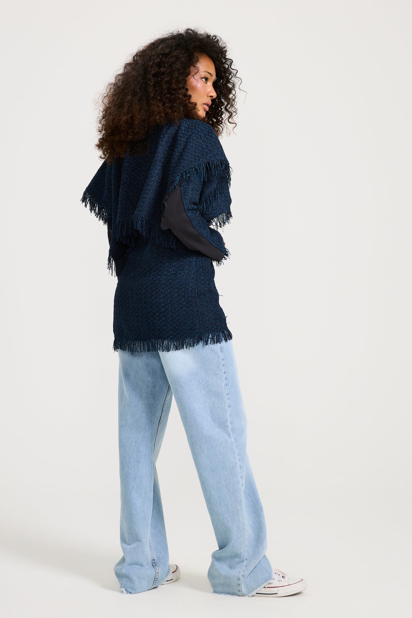 Big Collar Tweed Jacket