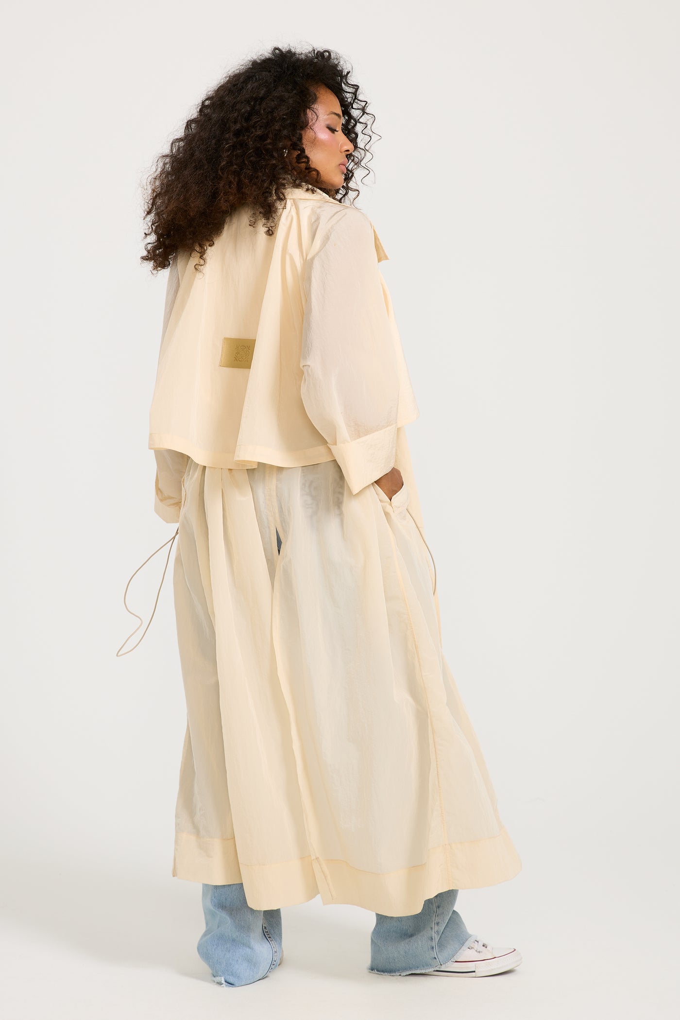 Waterproof Off White Trench Coat