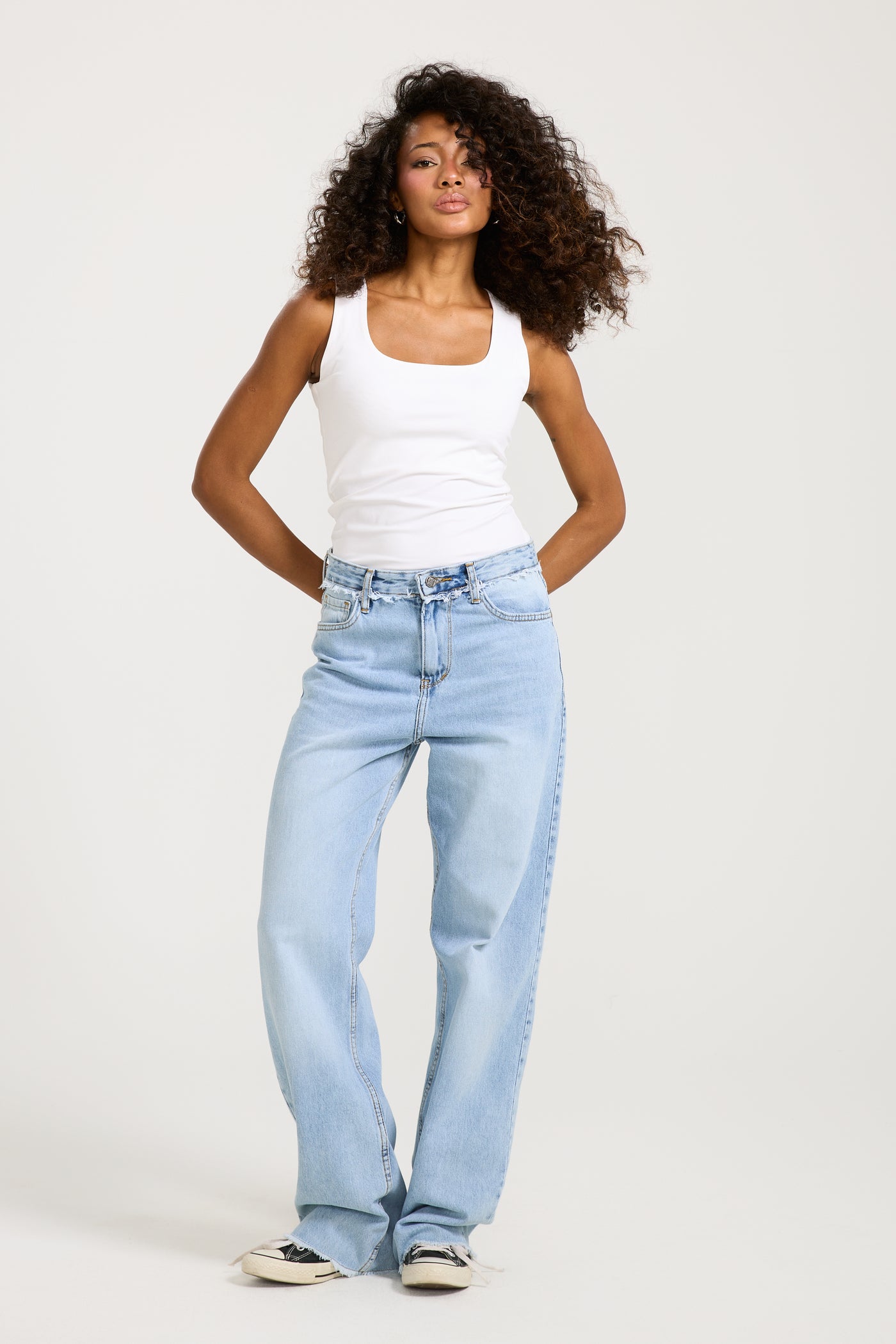 Unfinished Light Wash Denim