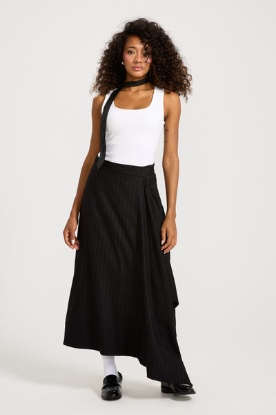 Black Asymmetrical Classic Skirt