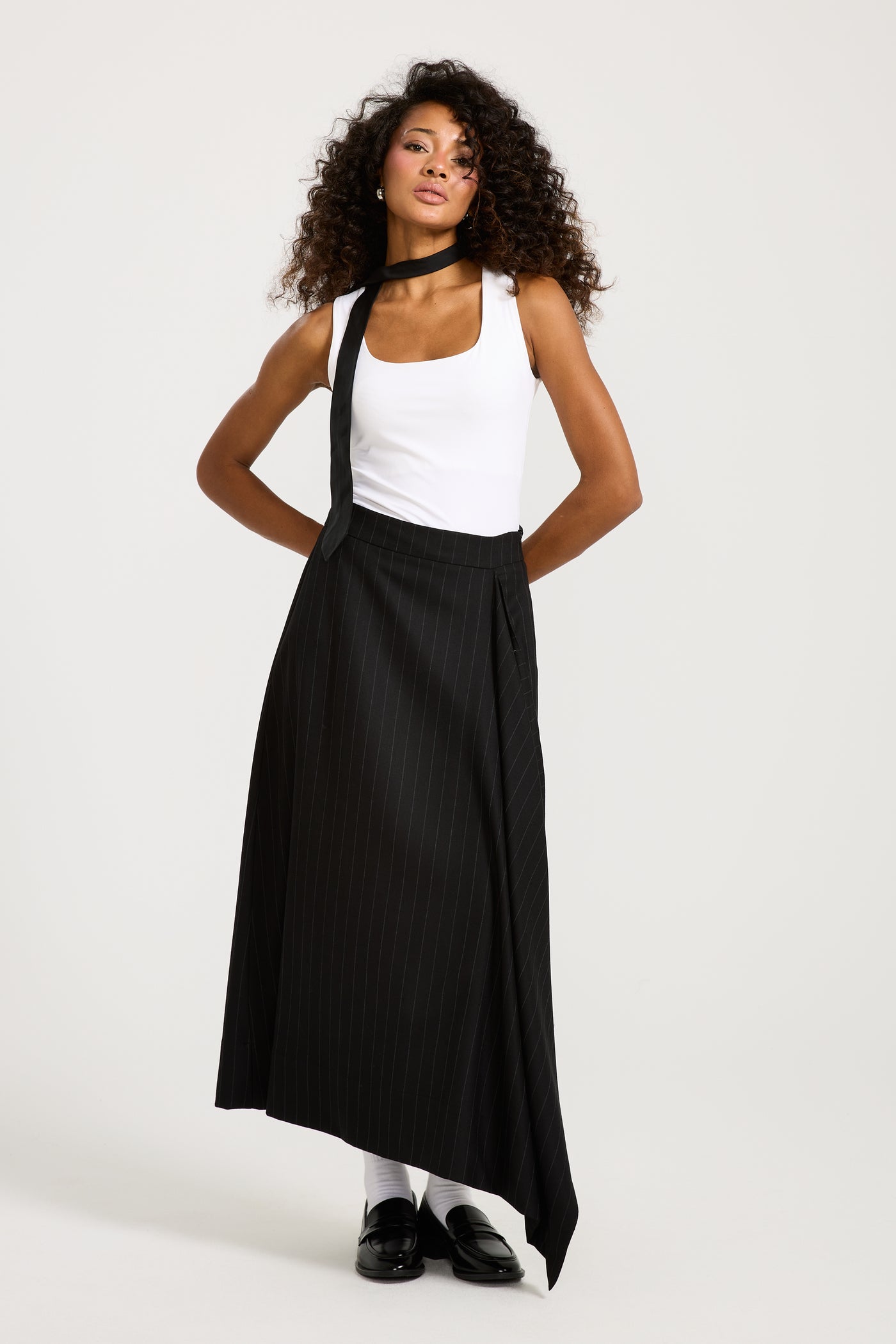 Black Asymmetrical Classic Skirt