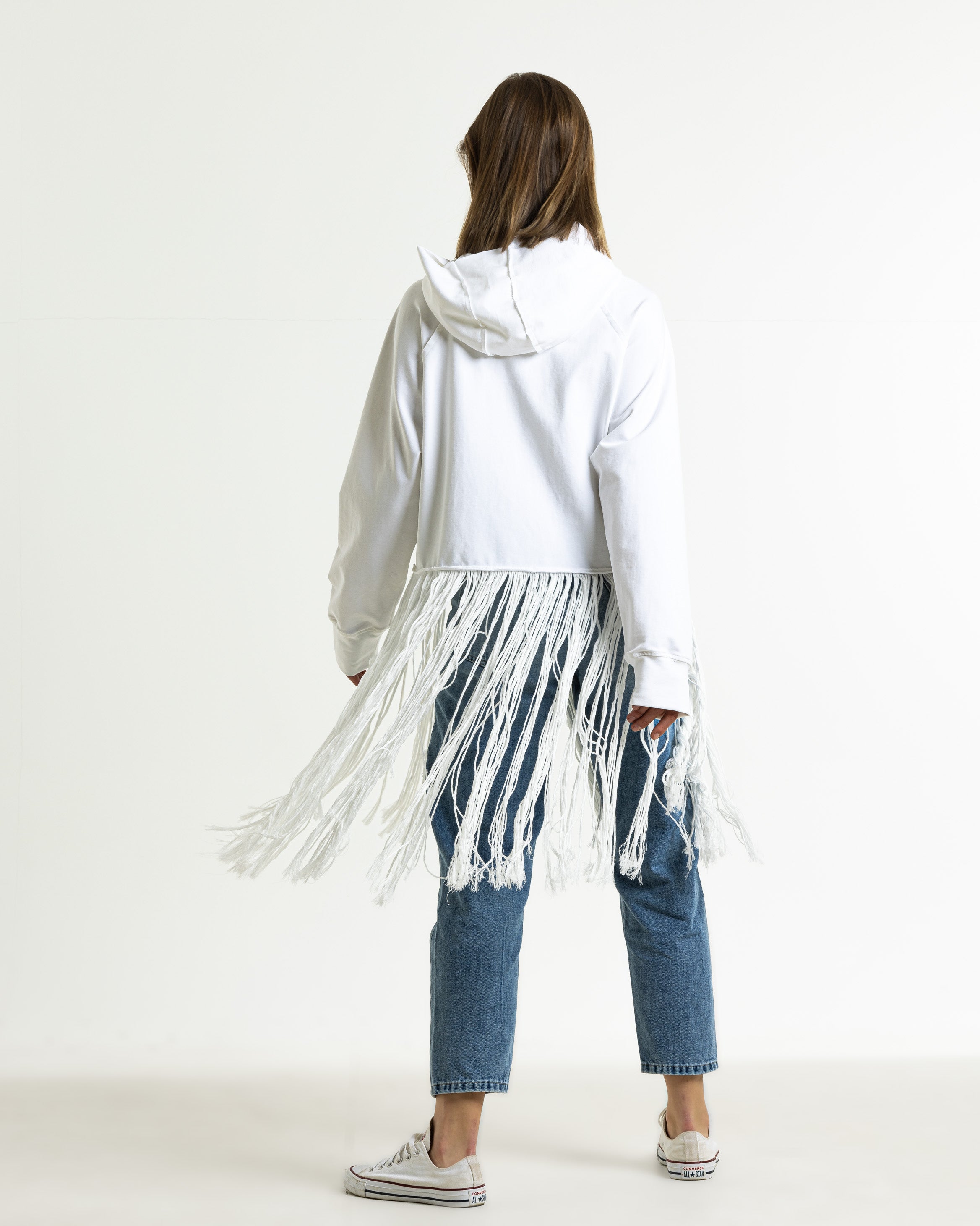 Fringes top In White