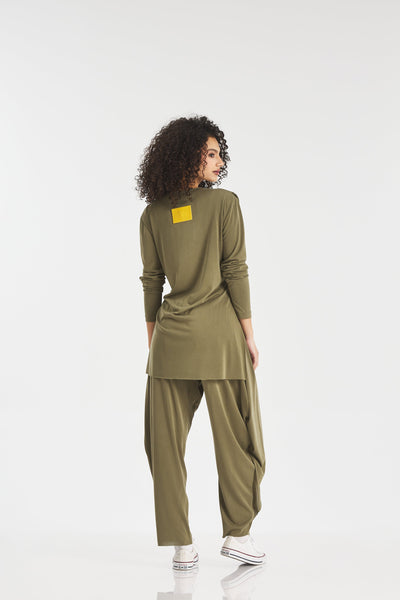 Soft Front Cross Top In Olive