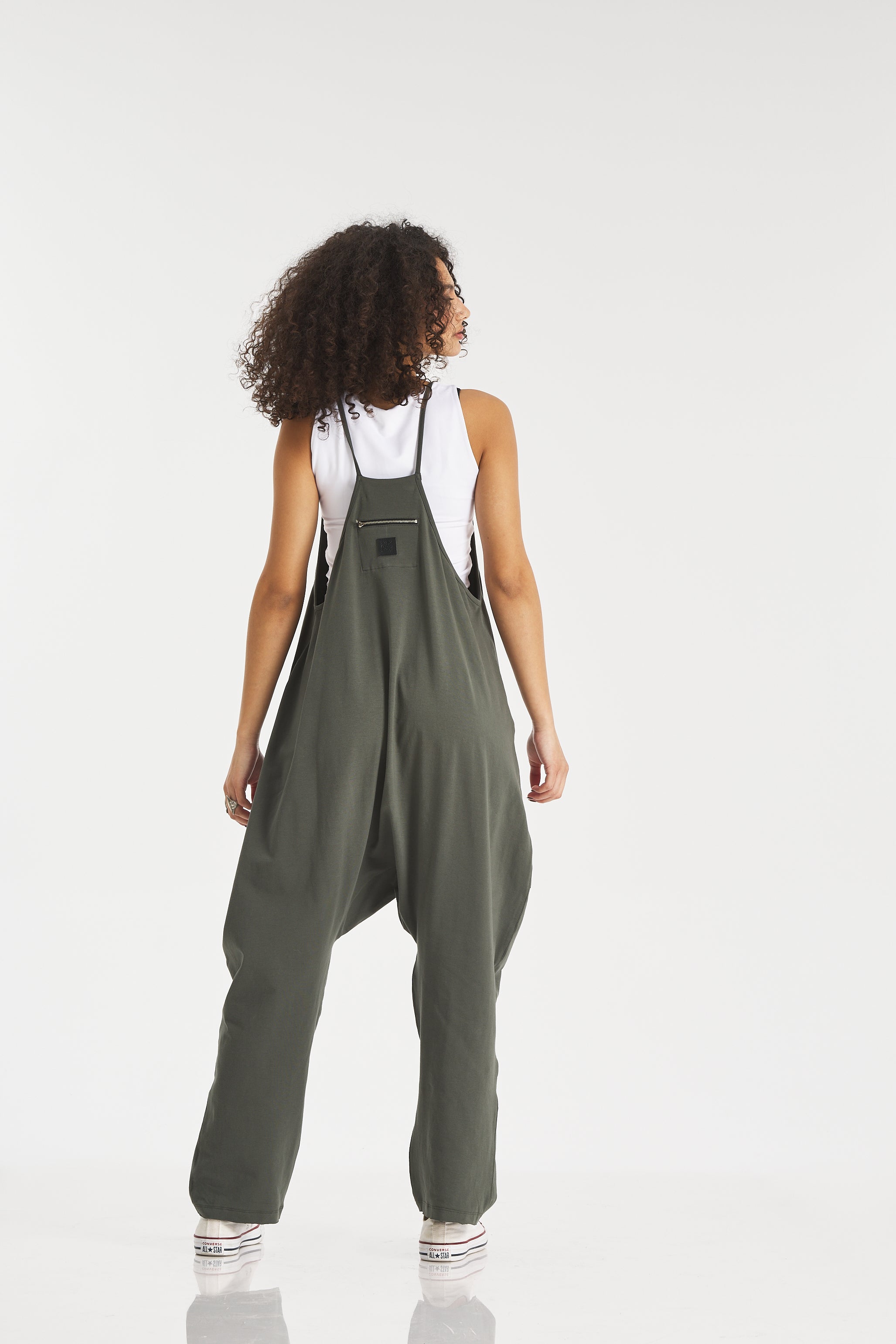 Balloon Cotton Overall In Olive