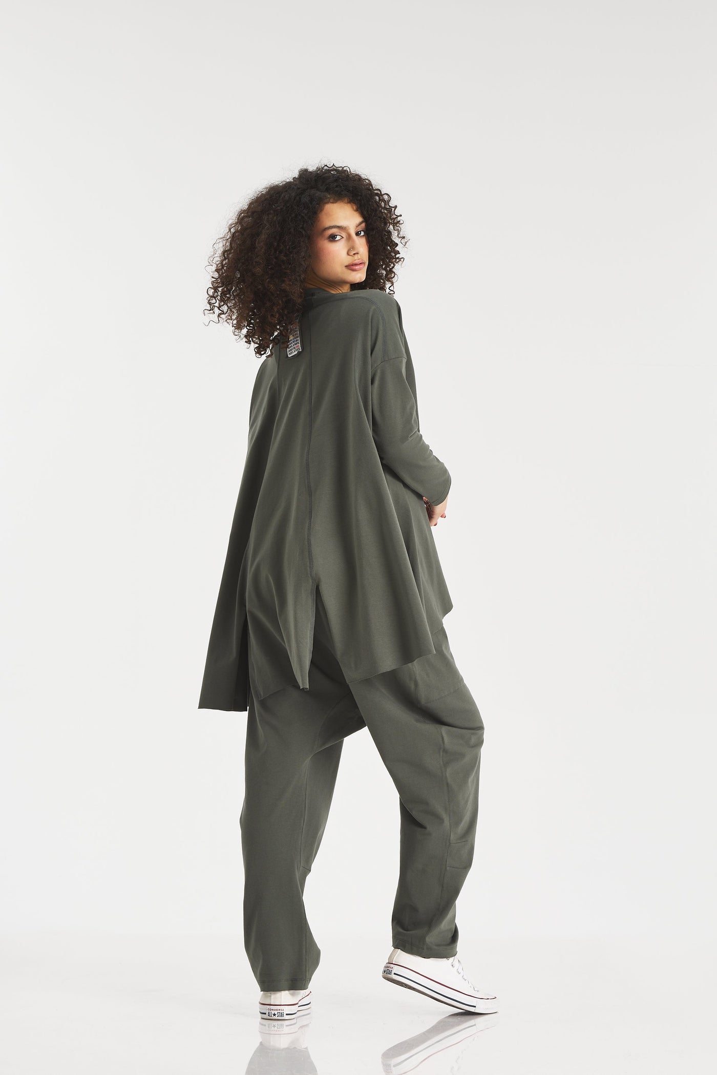 Asymmetrical T-Shirt In Olive