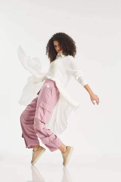 Asymmetrical Front Squared Linen Shirt