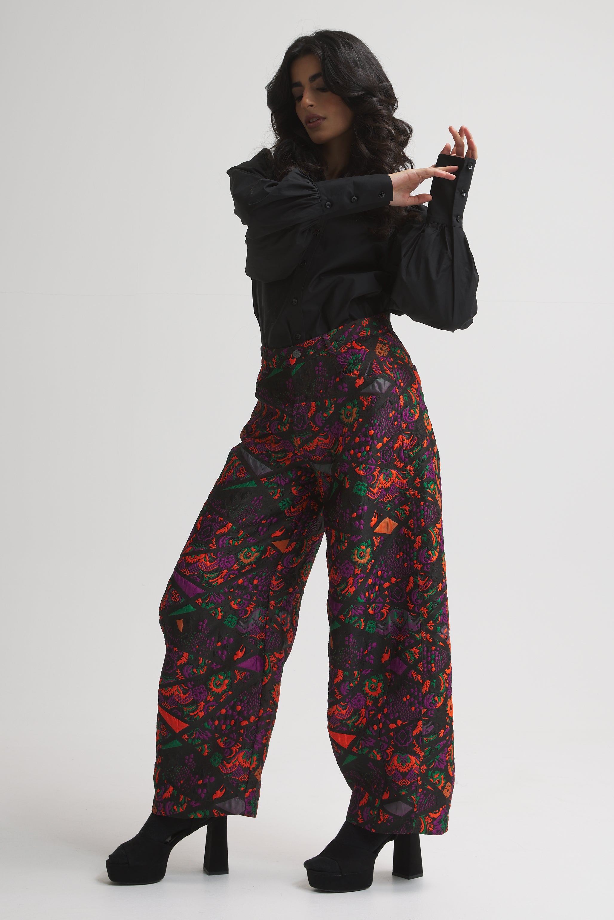 Flowery Balloon Pants