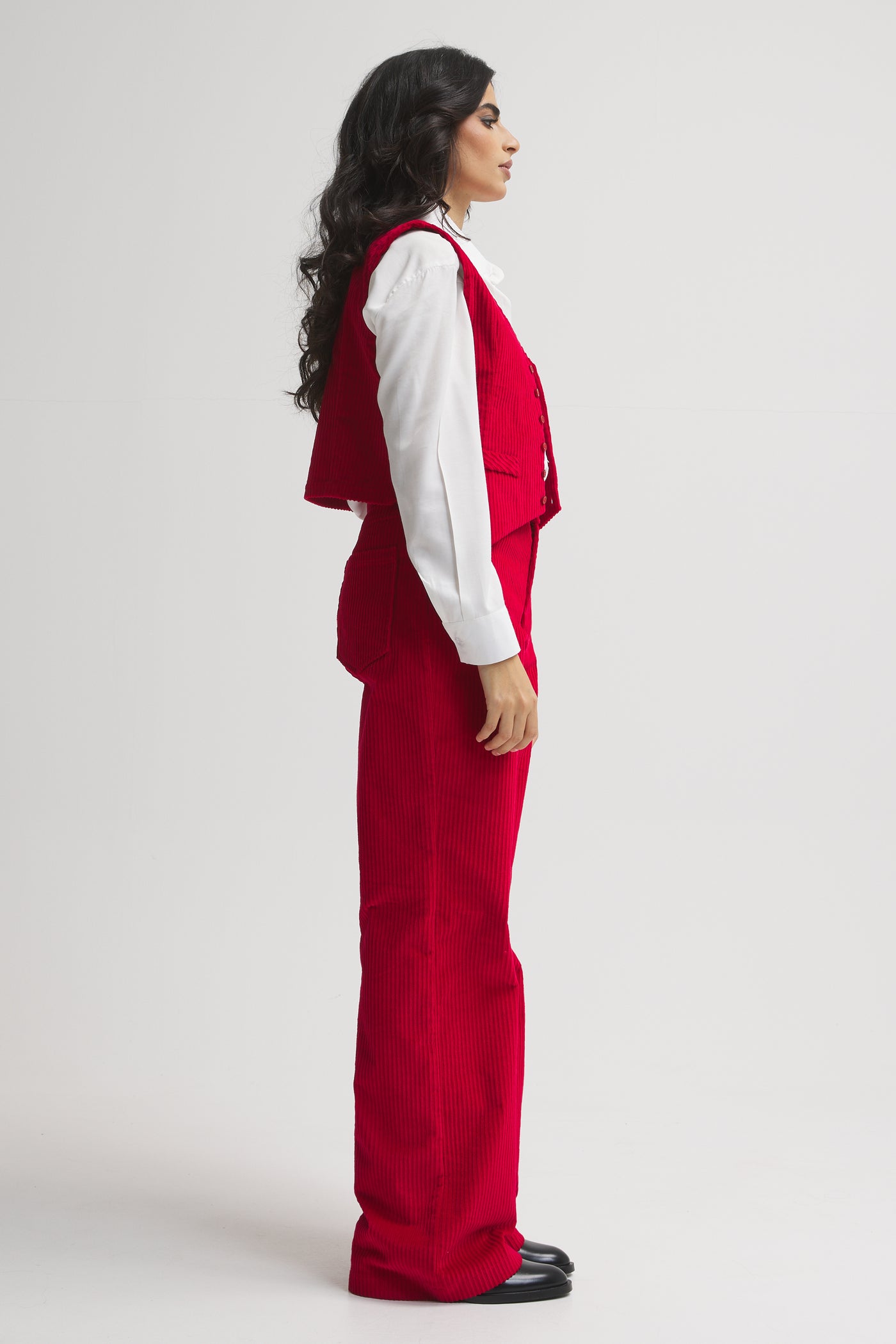 Red Corduroy Waistcoat