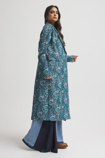 Paisley Midi Coat