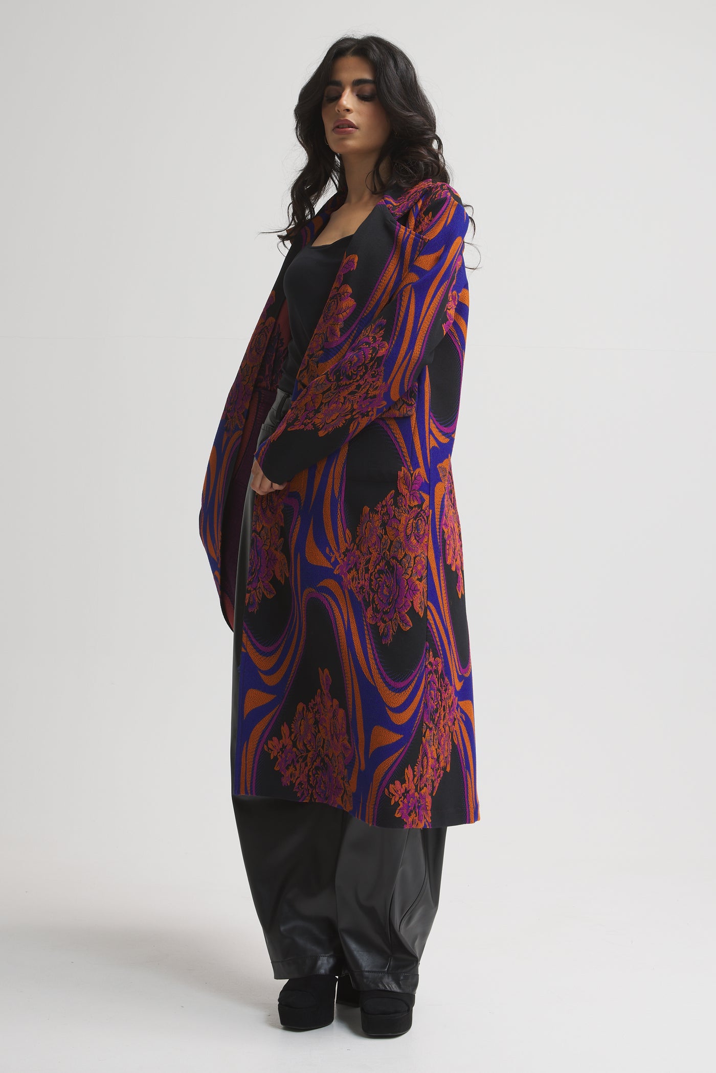 Big Paisley Midi Coat