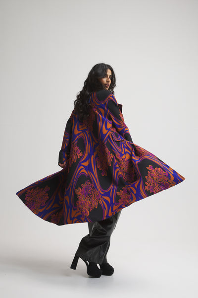 Big Paisley Midi Coat