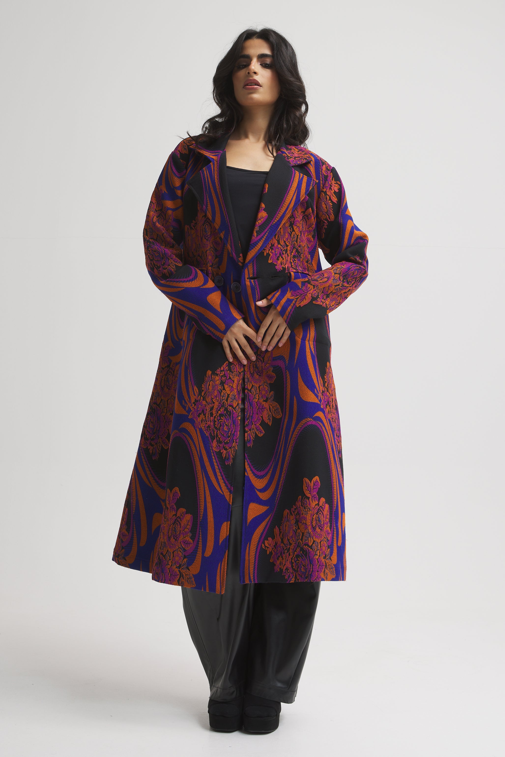 Big Paisley Midi Coat