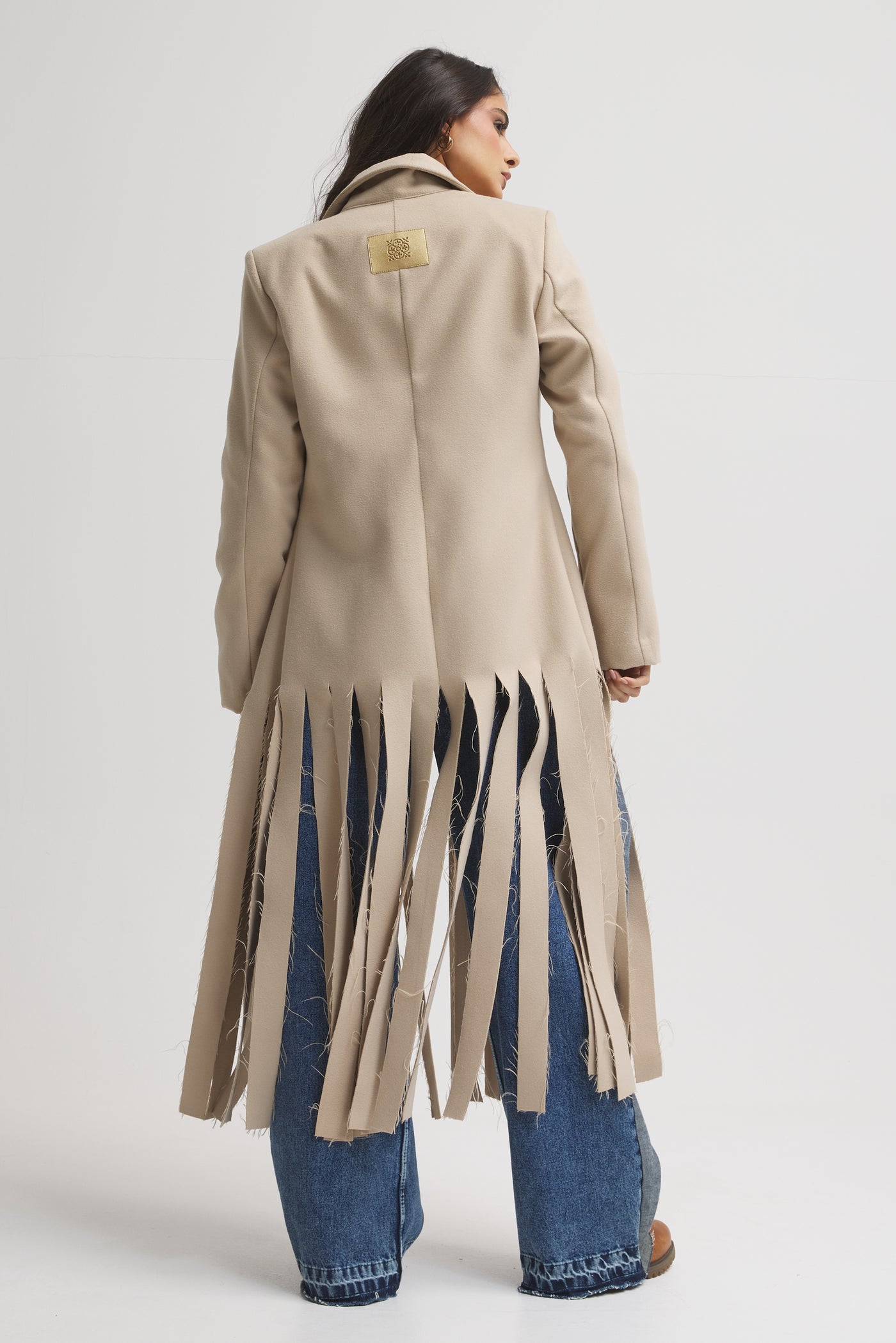 Wool Bottom Fringes Blazery coat