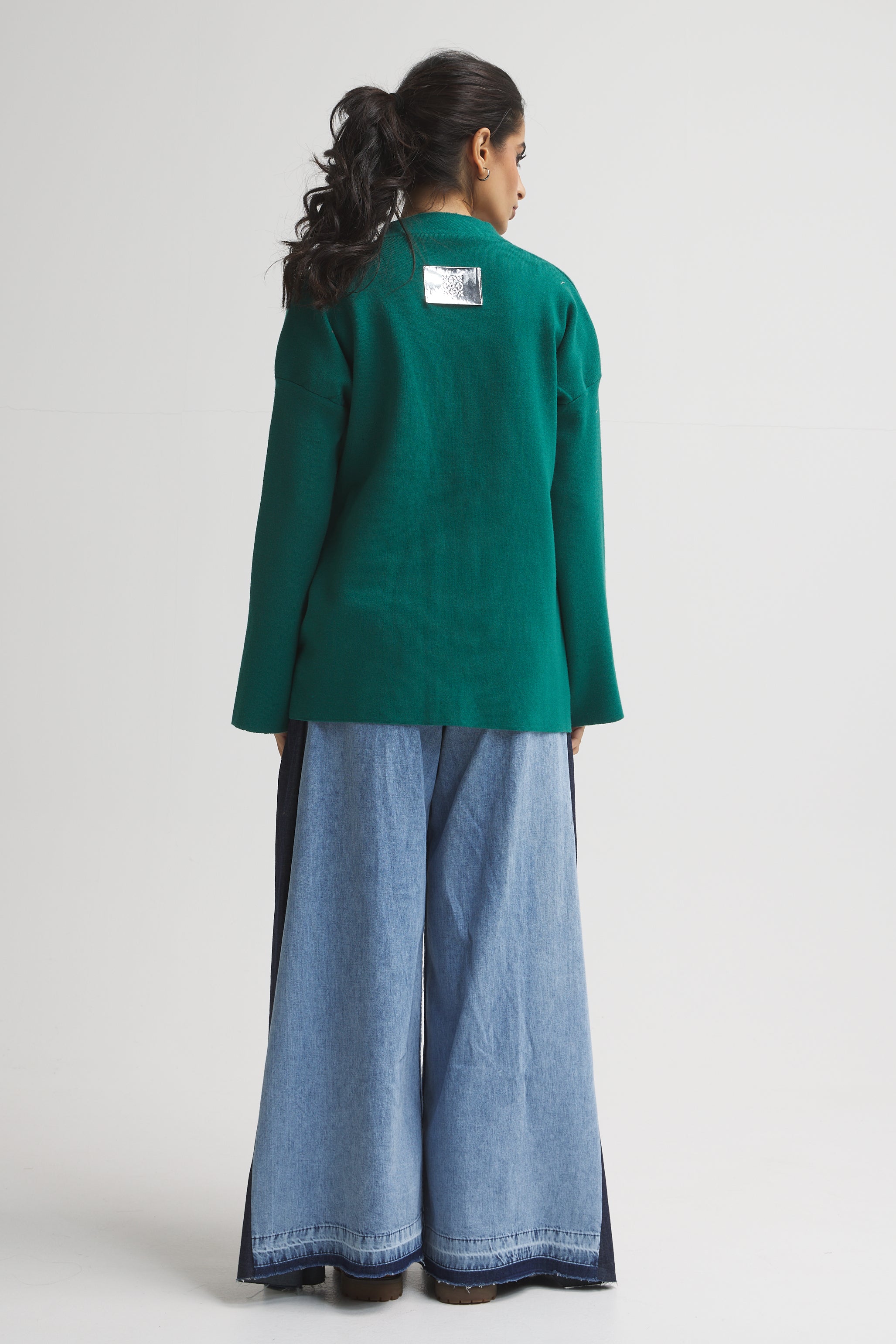 Oversize Sweater In Teal