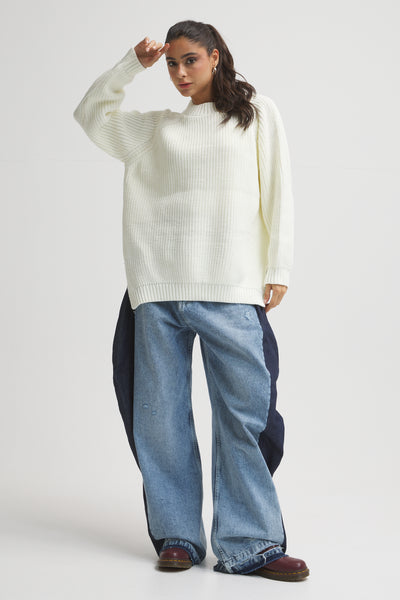 Oversize Pullover In White