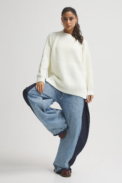 Oversize Pullover In White