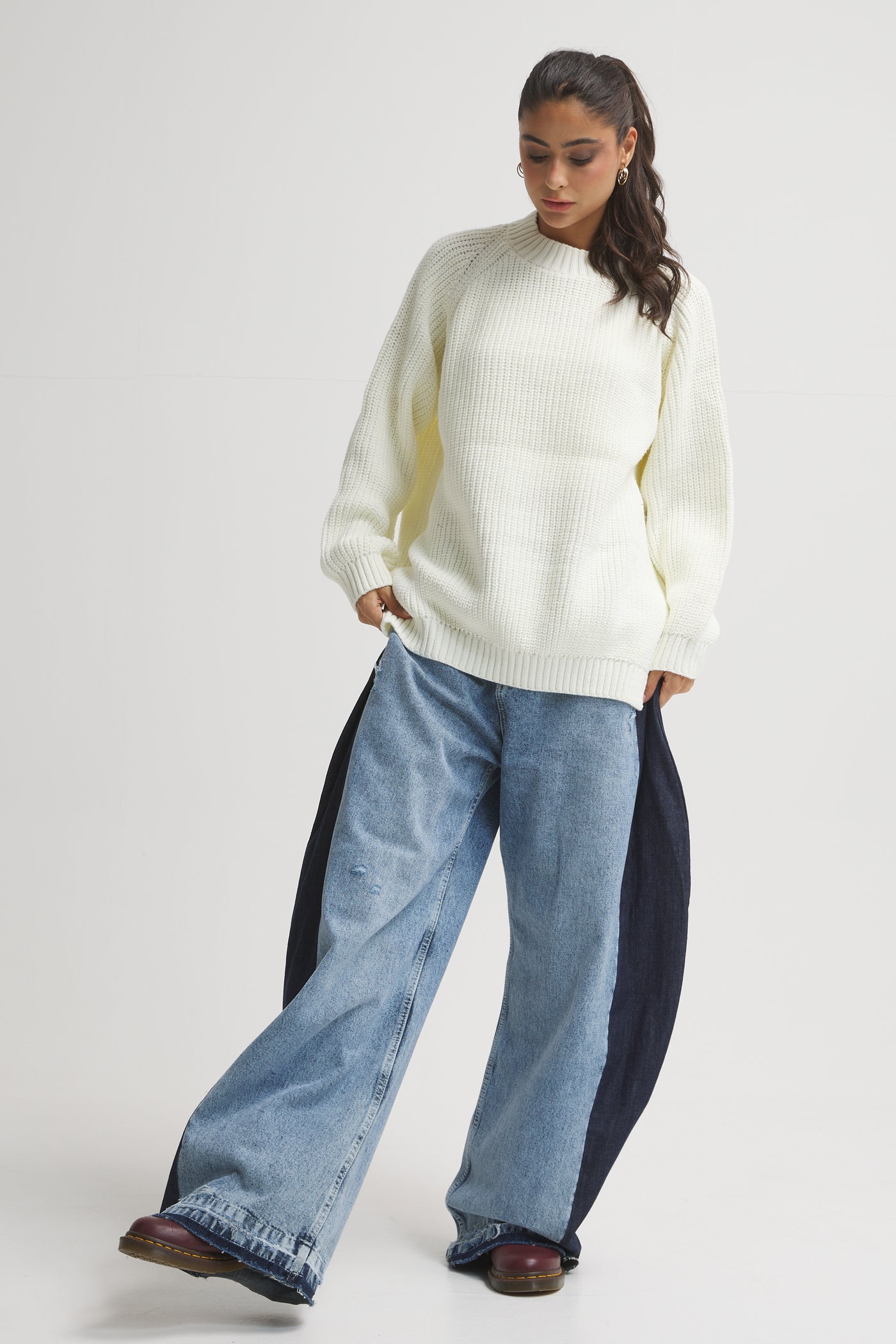 Oversize Pullover In White