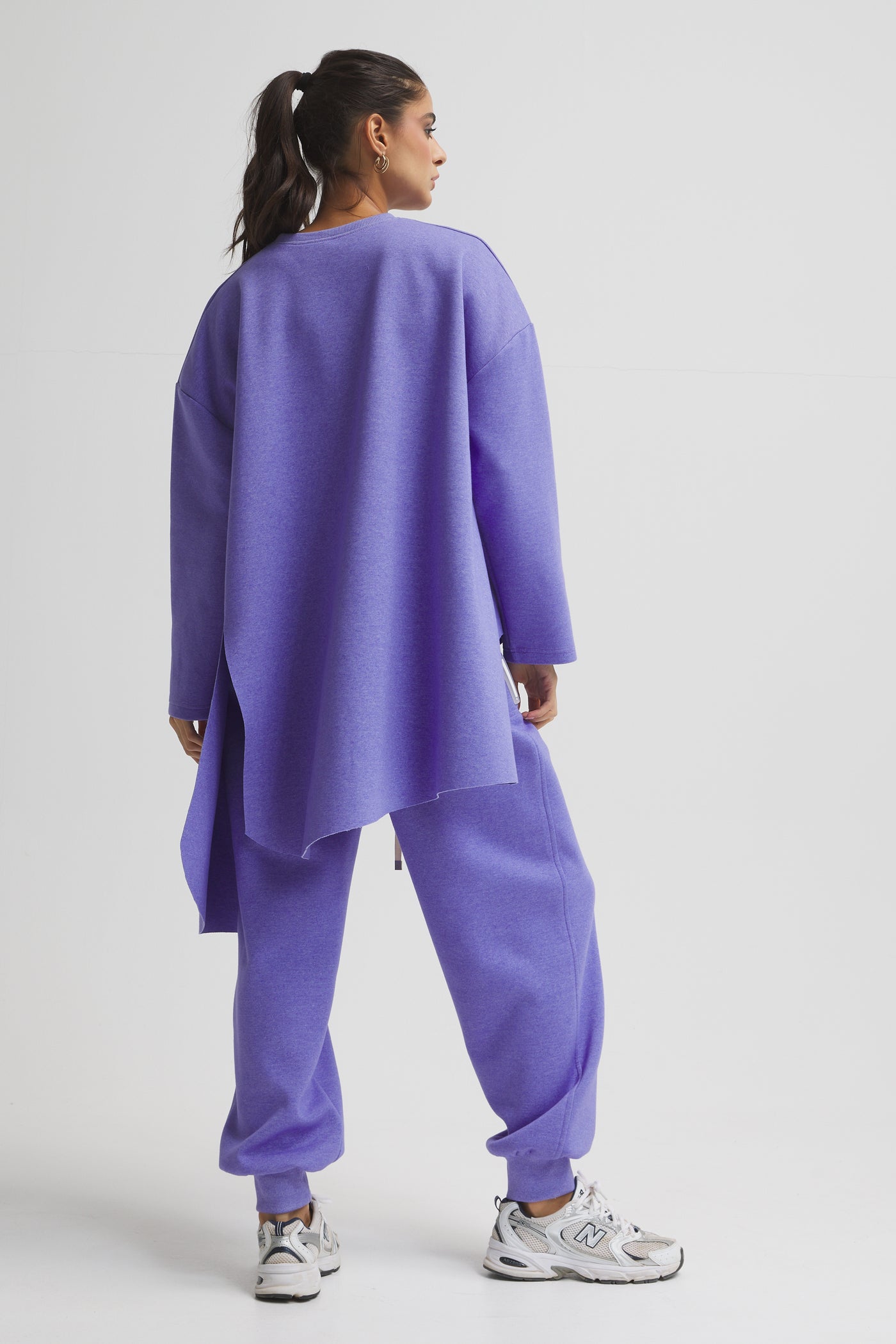 Oversize Waves Top In Purple