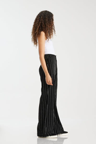 Striped Velvet Pants