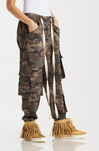 Low Crotch Camo Cargo Pants