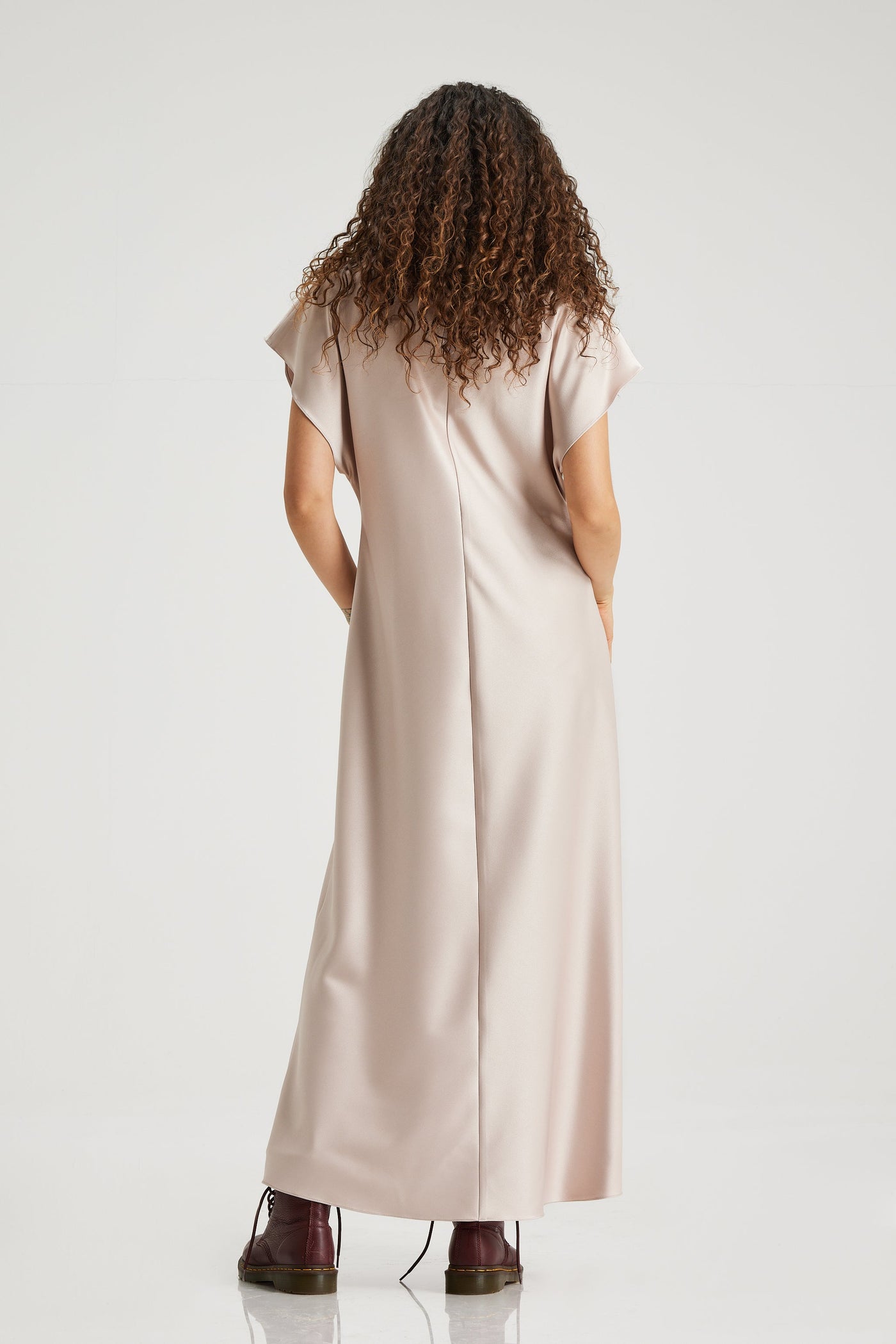 Satin Basic Nude Dress