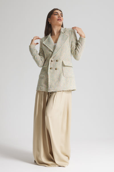 Classic Tweed Mint Blazer