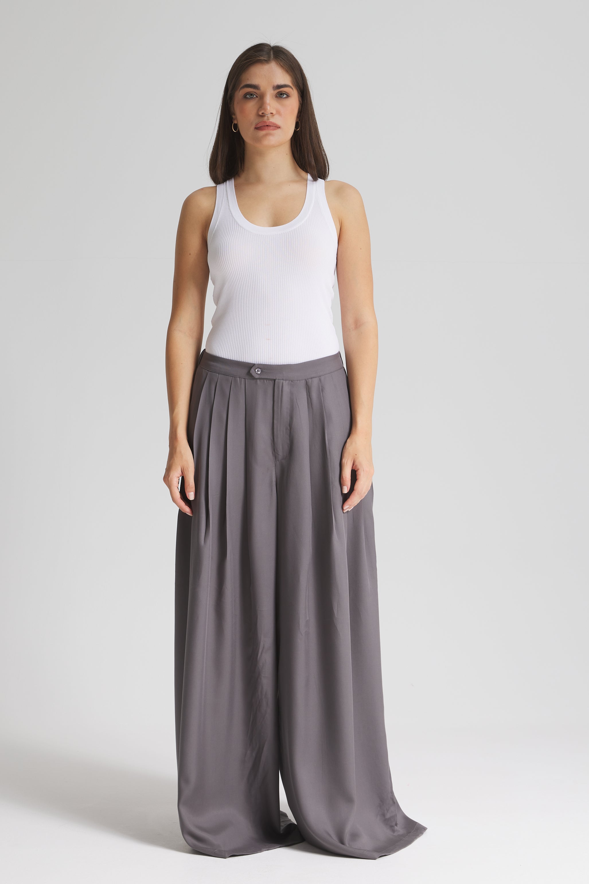 Soft Extra Wide Leg in Grey