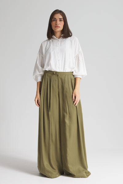 Soft Extra Wide Leg In Olive