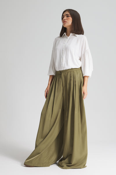 Soft Extra Wide Leg In Olive