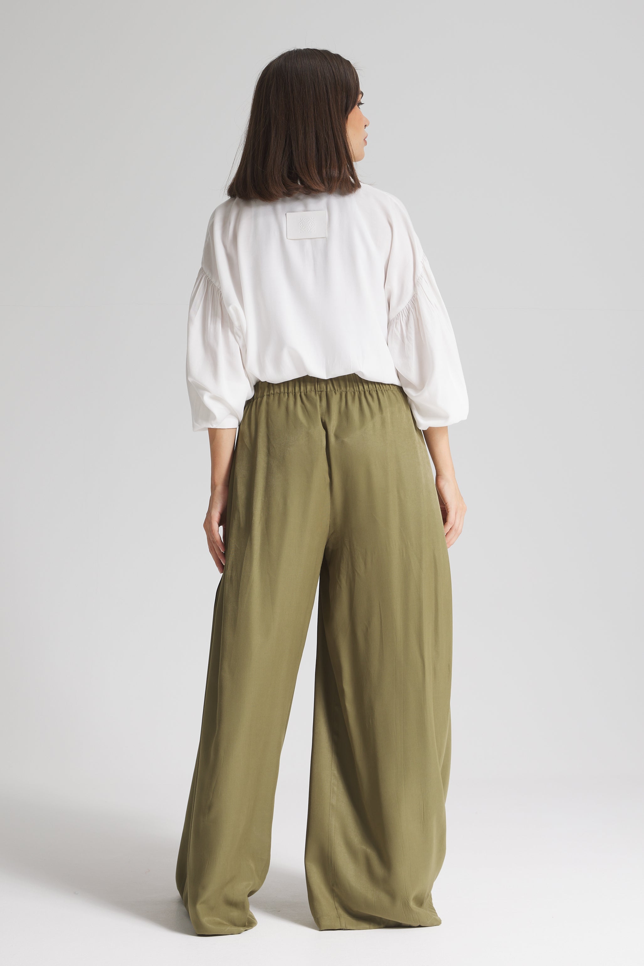 Soft Extra Wide Leg In Olive