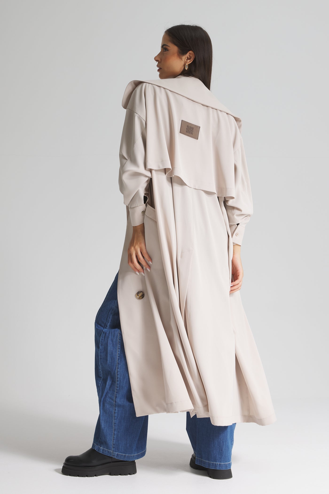 Light Trench Coat In Greige