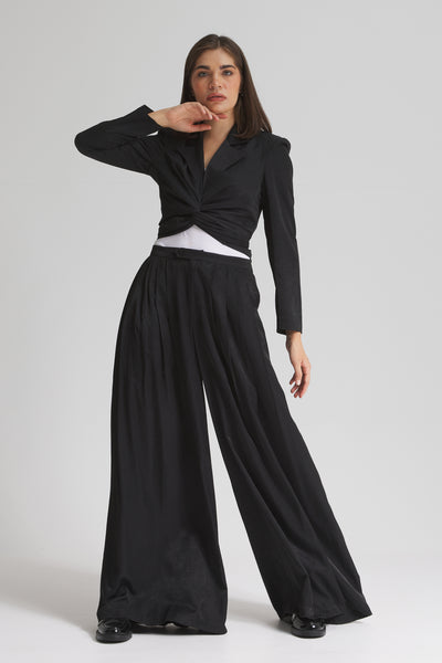 Soft Extra Wide leg In Black